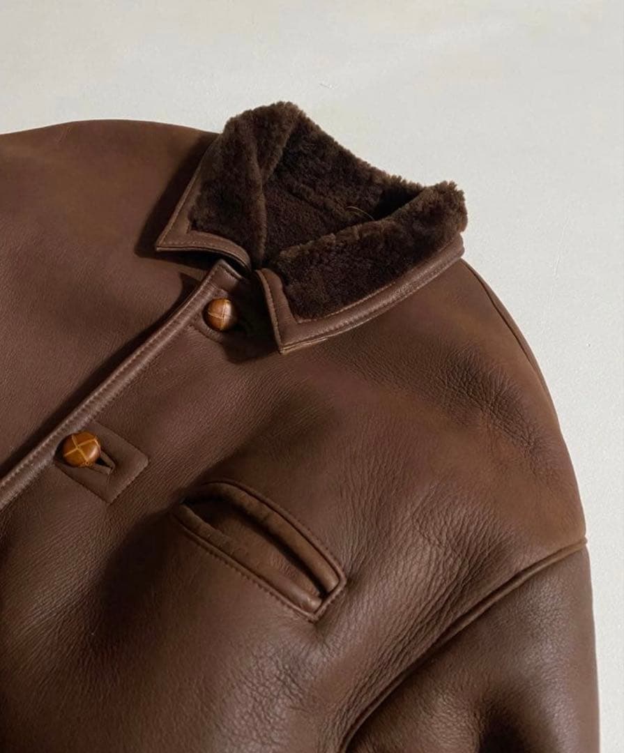 90s- mouton jacket chocolate brown 90s- mouton jacket chocolate