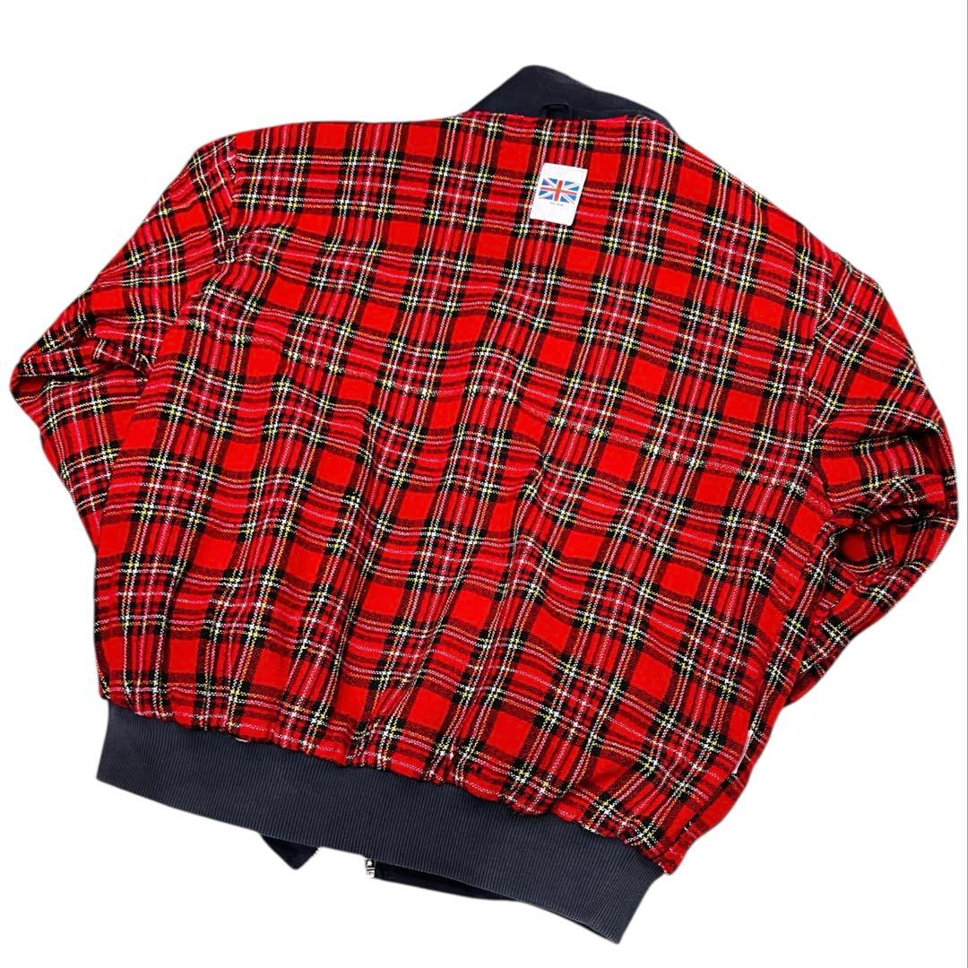 EURO VINTAGE UK製ハリントンジャケット NAVY/タータンチェック - メルカリ