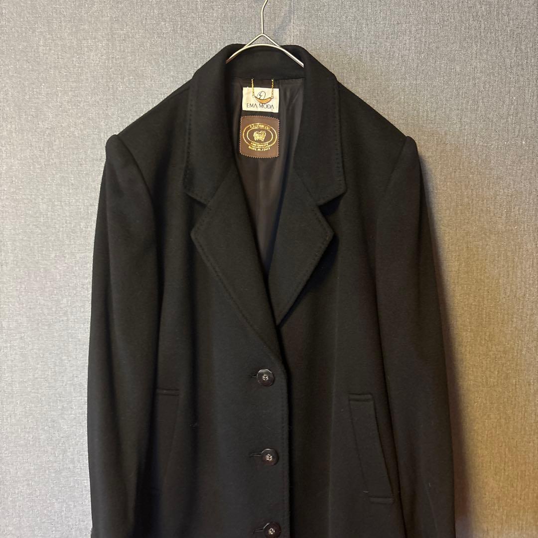 イタリアの高品質カシミヤ100%エモーダのチェスターコートマキシ丈