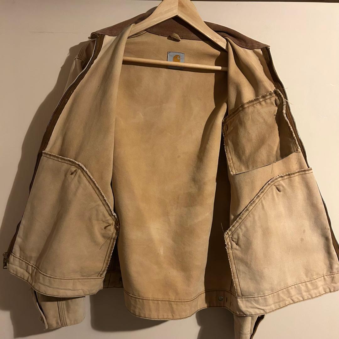 裏地なし】Carhartt デトロイトジャケット ブラウン 激シブ USA製