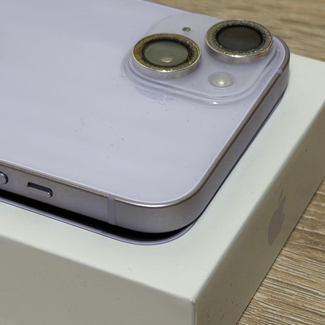 【極美品】iPhone 14 256GB パープル （ケース2点おまけ付）