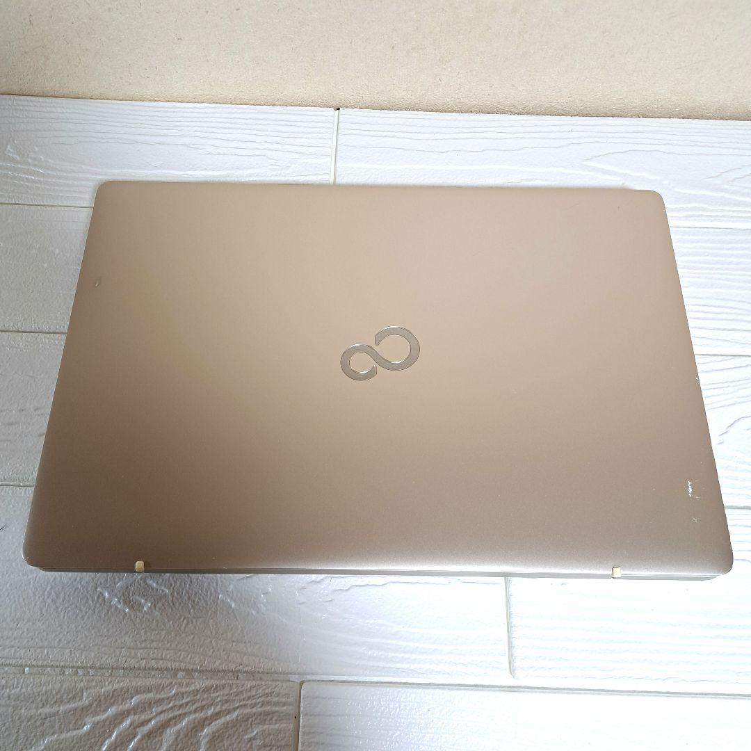 富士通 LIFE BOOK ノートパソコン PC ゴールド 高速SSD オフィス