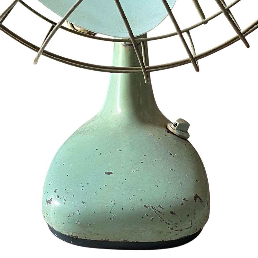 扇風機　三菱　卓上　レトロ　インテリア　かわいい　薄緑