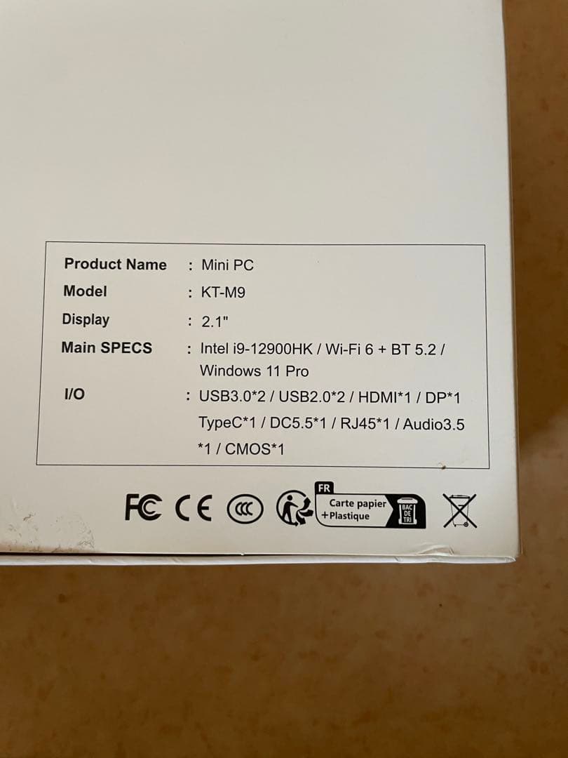 ミニPC i9-12900HK SSD1TBメモリ64GB 14コア20スレッド