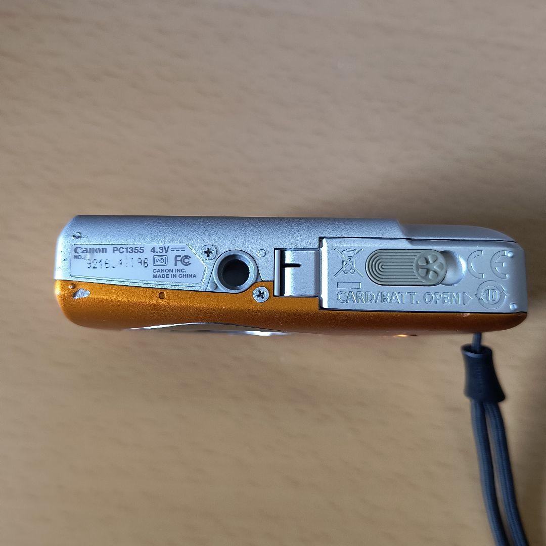 Canon IXY DIGITAL 110IS オレンジ 純正皮ケース付 動作品