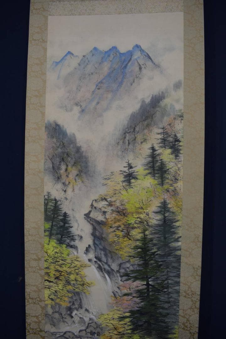 泰山/渓山紅葉図/秋景山水/秋山帰樵図/掛軸☆宝船☆Z-388 - メルカリ