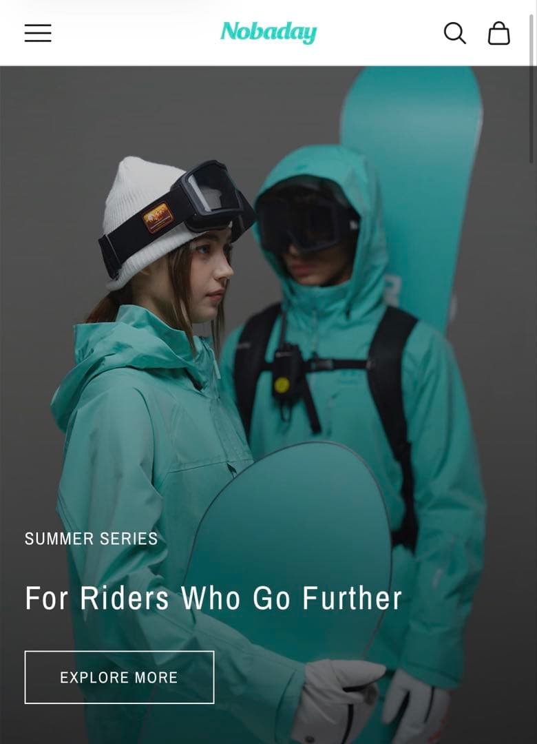 NOBADAY スノーボードウェア フード付き ウォータープルーフ - メルカリ