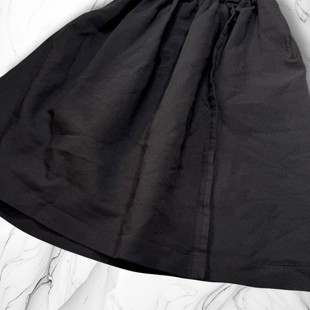 《12AW》COMME des GARCONS ポリ縮 ボリュームスカート 黒