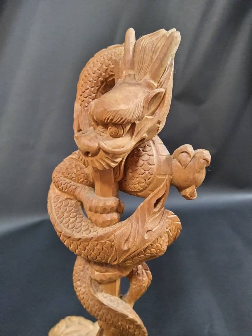 龍神、手彫り 剣龍 倶利伽羅不動尊像 - メルカリ