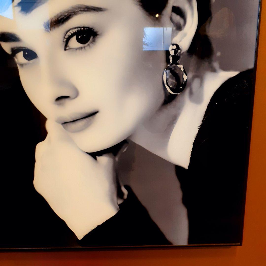 輸入雑貨 ミラーアート 英国 『オードリー・ヘプバーン』 特殊強化