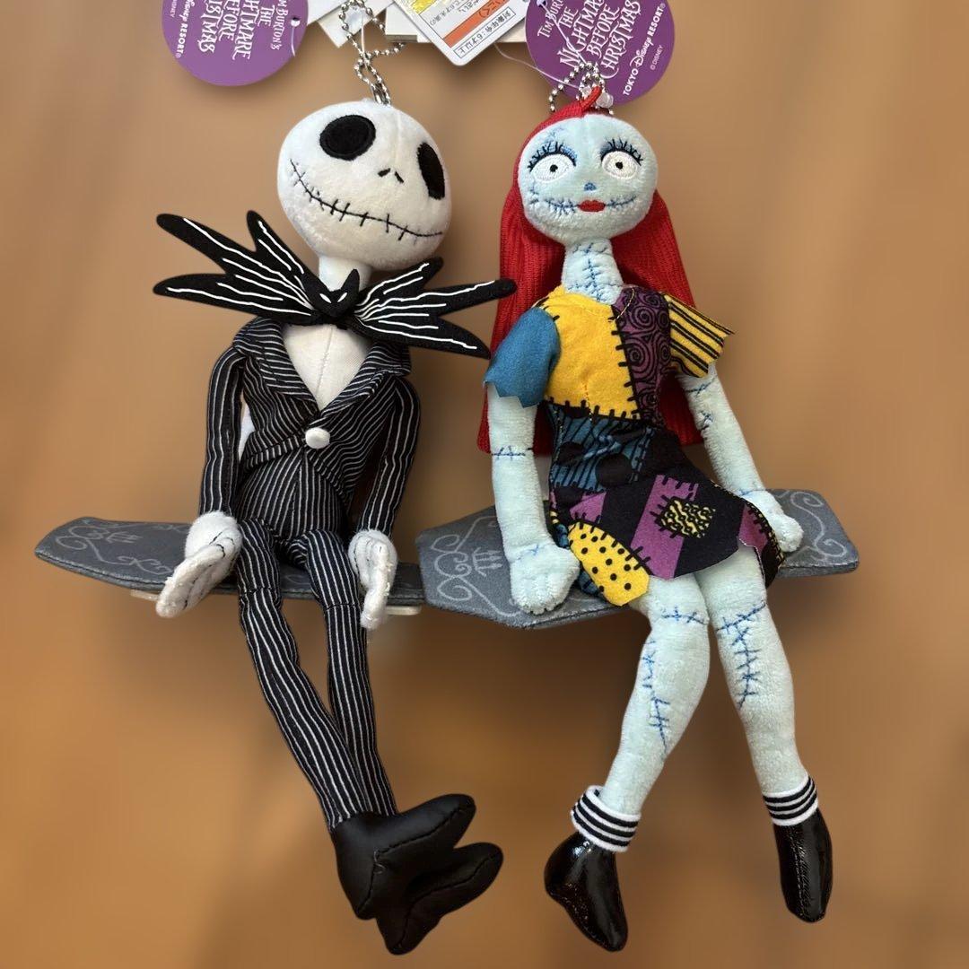 新品未使用 タグ付きナイトメア 肩のせぬいぐるみ ジャック&サリー