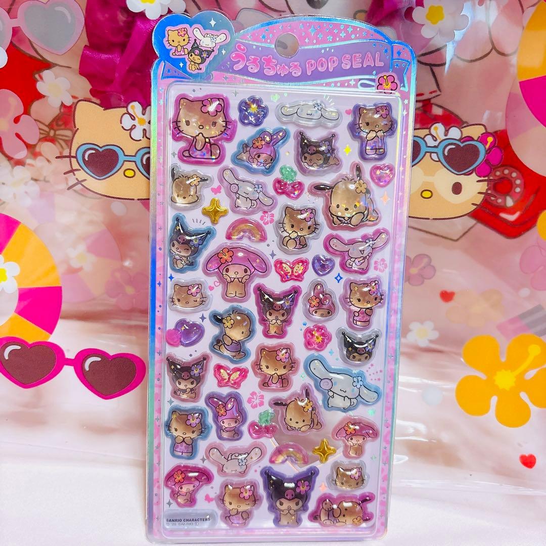 うるちゅるポップシール❤️日焼け❤️サンリオ✨日焼けキティ❤️平成