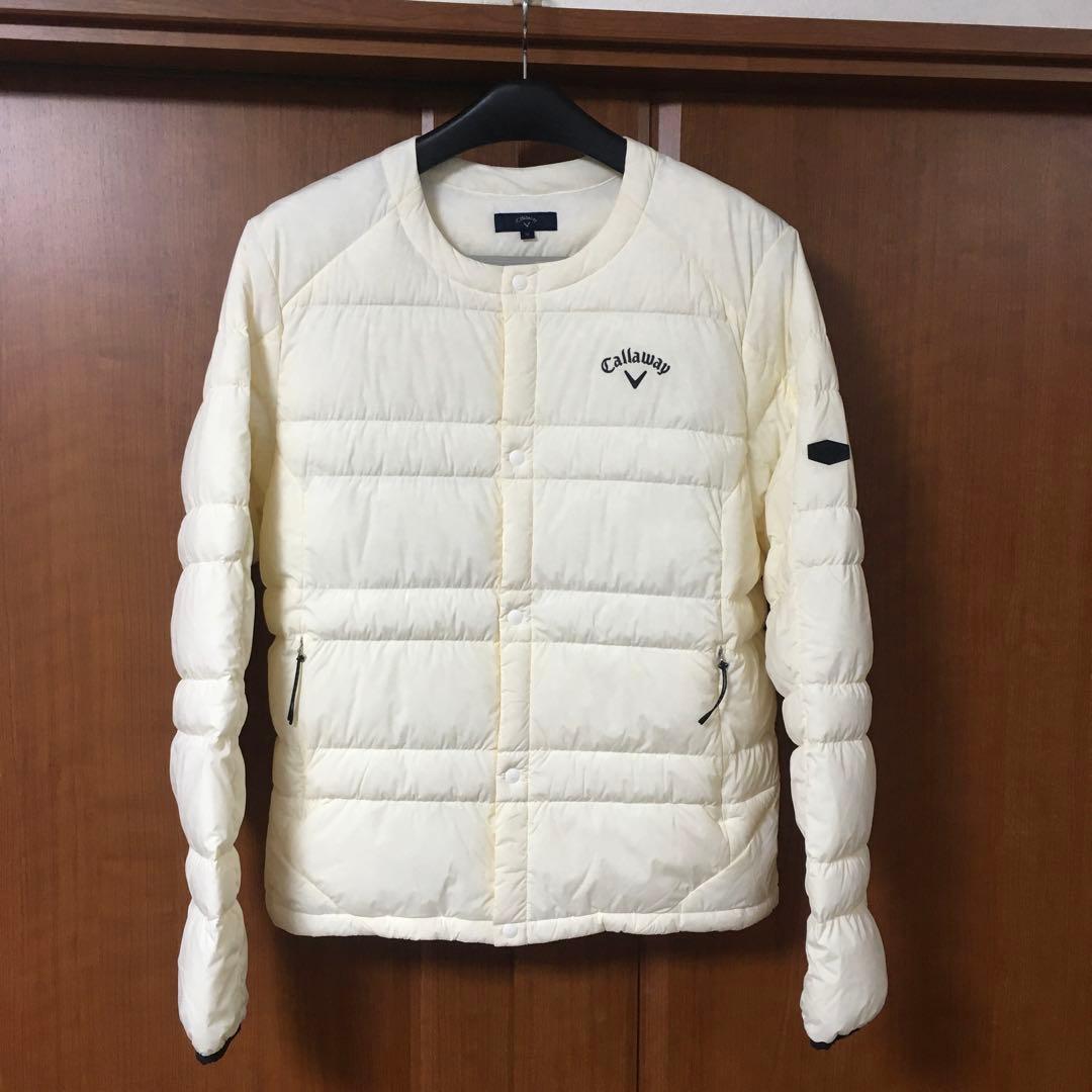 美品　キャロウェイ　ゴルフ　ノーカラー　ダウン　３L　callaway golf 美品 キャロウェイ ゴルフ ノーカラー ダウン 3L callaway golf