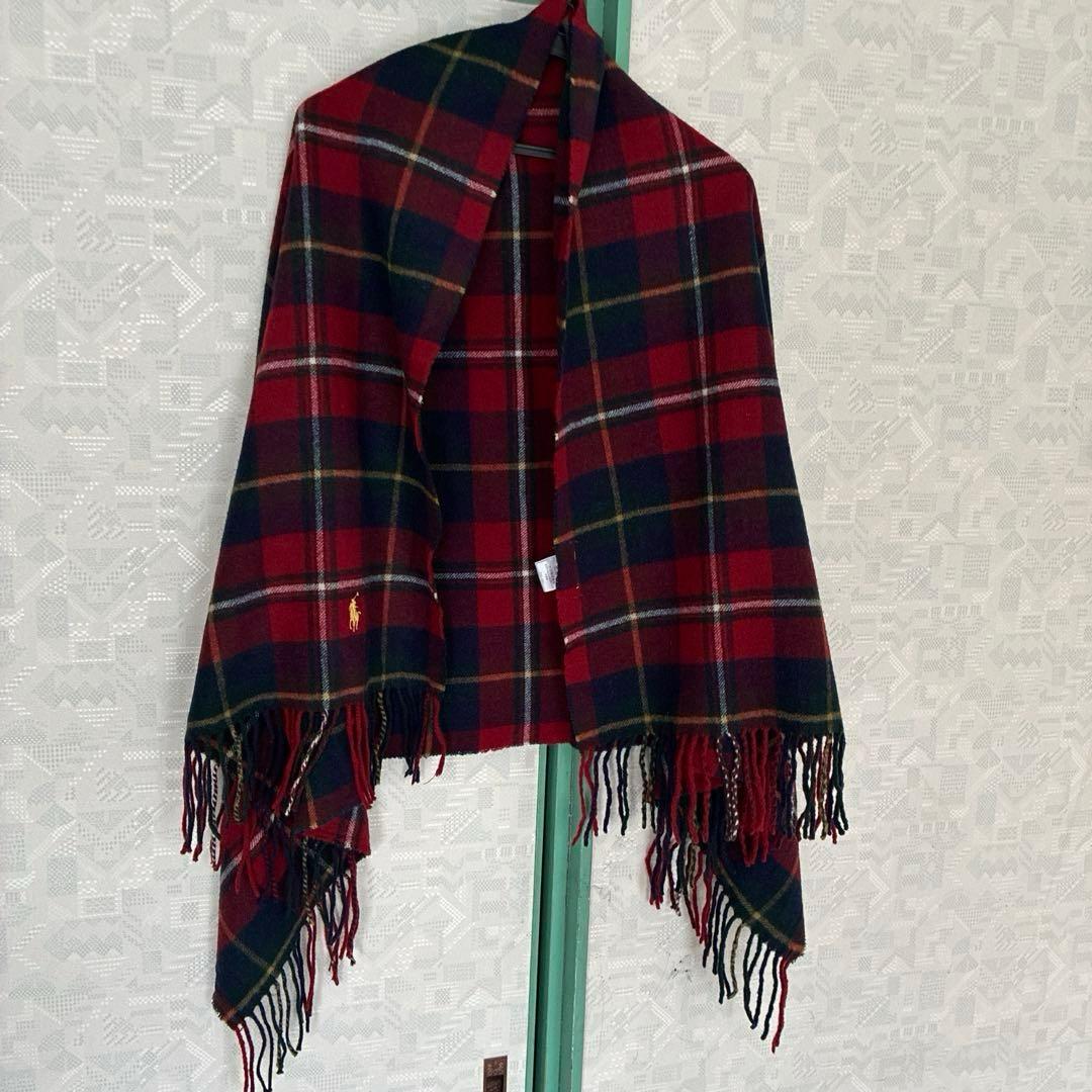 RALPH LAUREN チェック柄 膝掛けストール - メルカリ