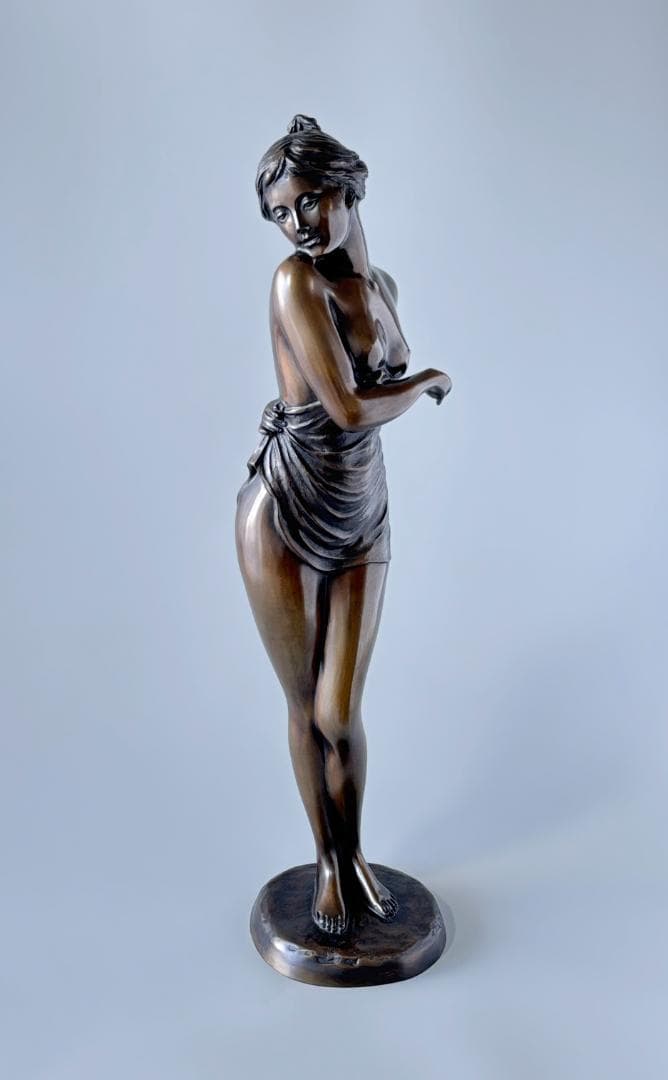 竹中正晴 ブロンズ像 はじらい 女性像 裸婦 高岡銅器 高さ62㎝ - メルカリ