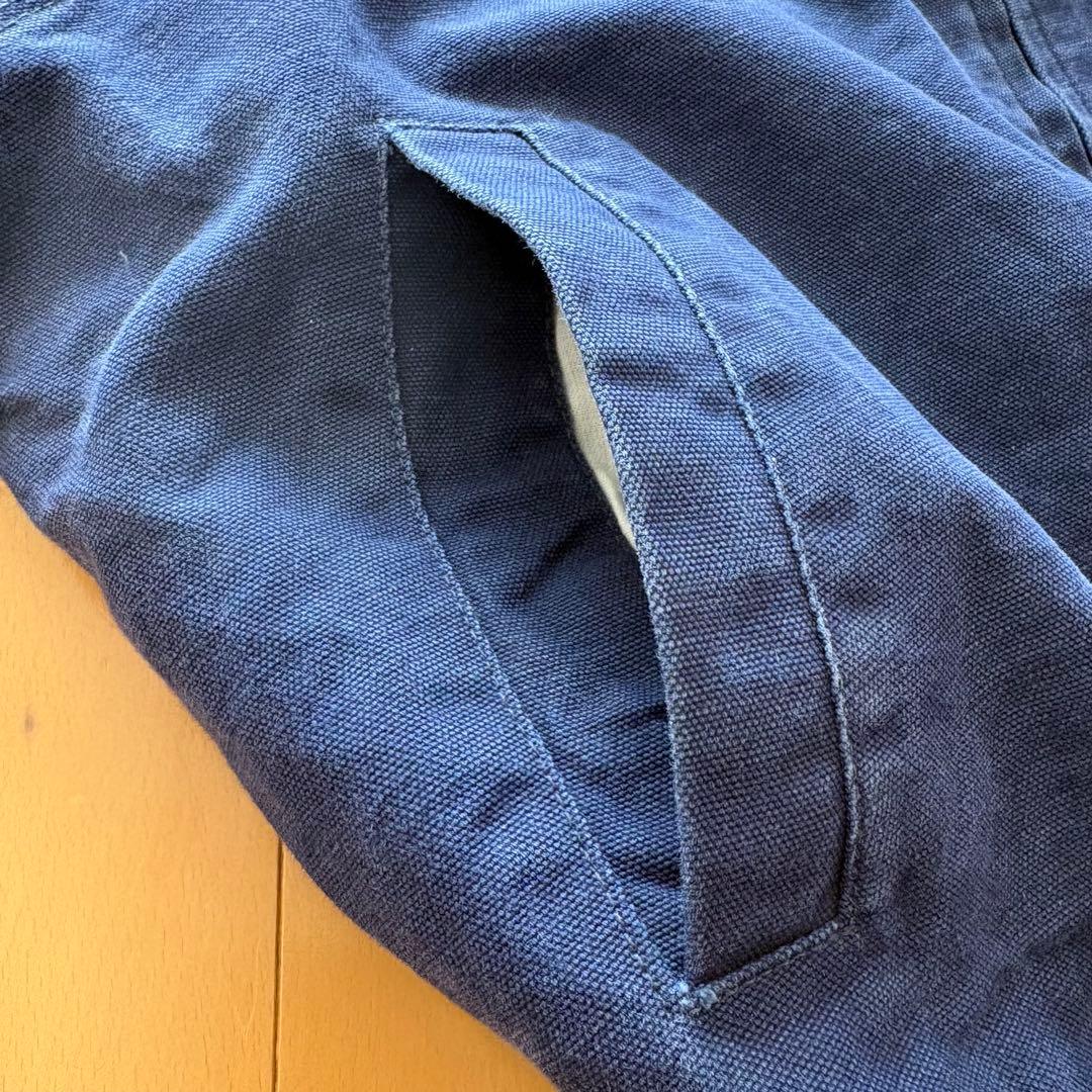 美品◎カーハート 80s サンタフェ 襟なし ネイビー M USA 100周年