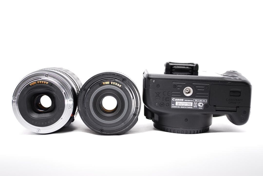 女性人気✨軽量✨手のひらサイズ✨Canon EOS Kiss X7✨Wレンズ