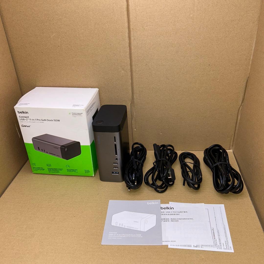 PCケーブル・コネクタ belkin USB-C 11-in-1 pro GaN Dock 150W