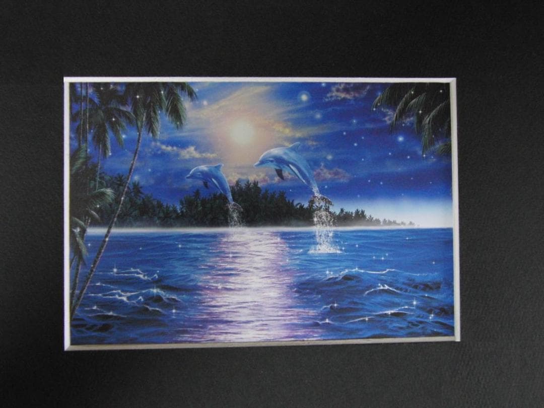 クリスチャン・ラッセン、【スターダスト　ウェーブ】、希少な額装用画集より クリスチャン・ラッセン、【スターダスト ウェーブ】、希少な額装用