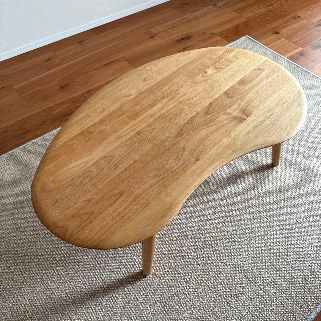 ナチュラルウッド オーバル型センターテーブル ナチュラルウッド センターテーブル オーバル型 - メルカリ