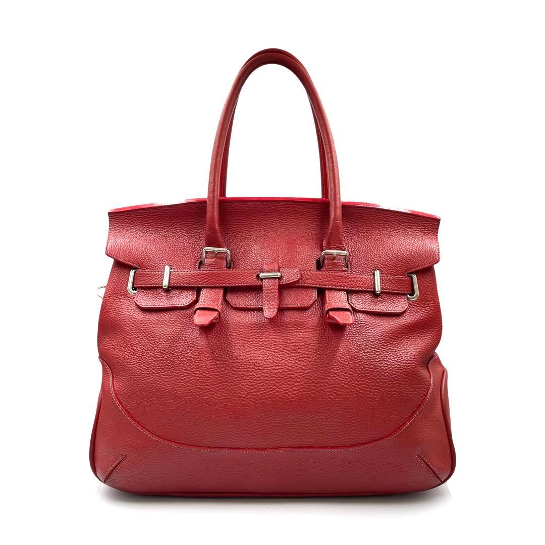 《超美品》ペッレモルビダ メイデンヴォヤージュ バッグ シボ革 レザー レッド