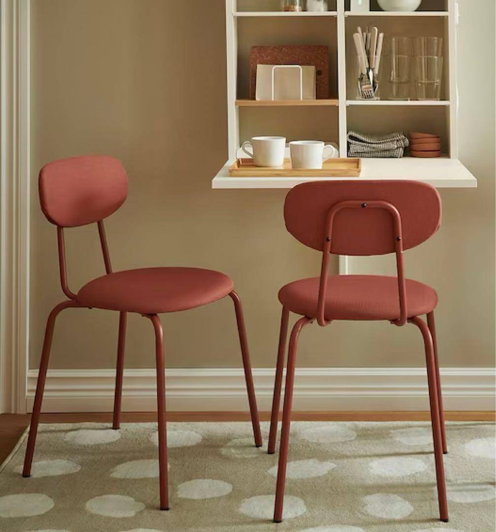 IKEA イケア オスタノ チェア レッドブラウン 2脚セット - メルカリ