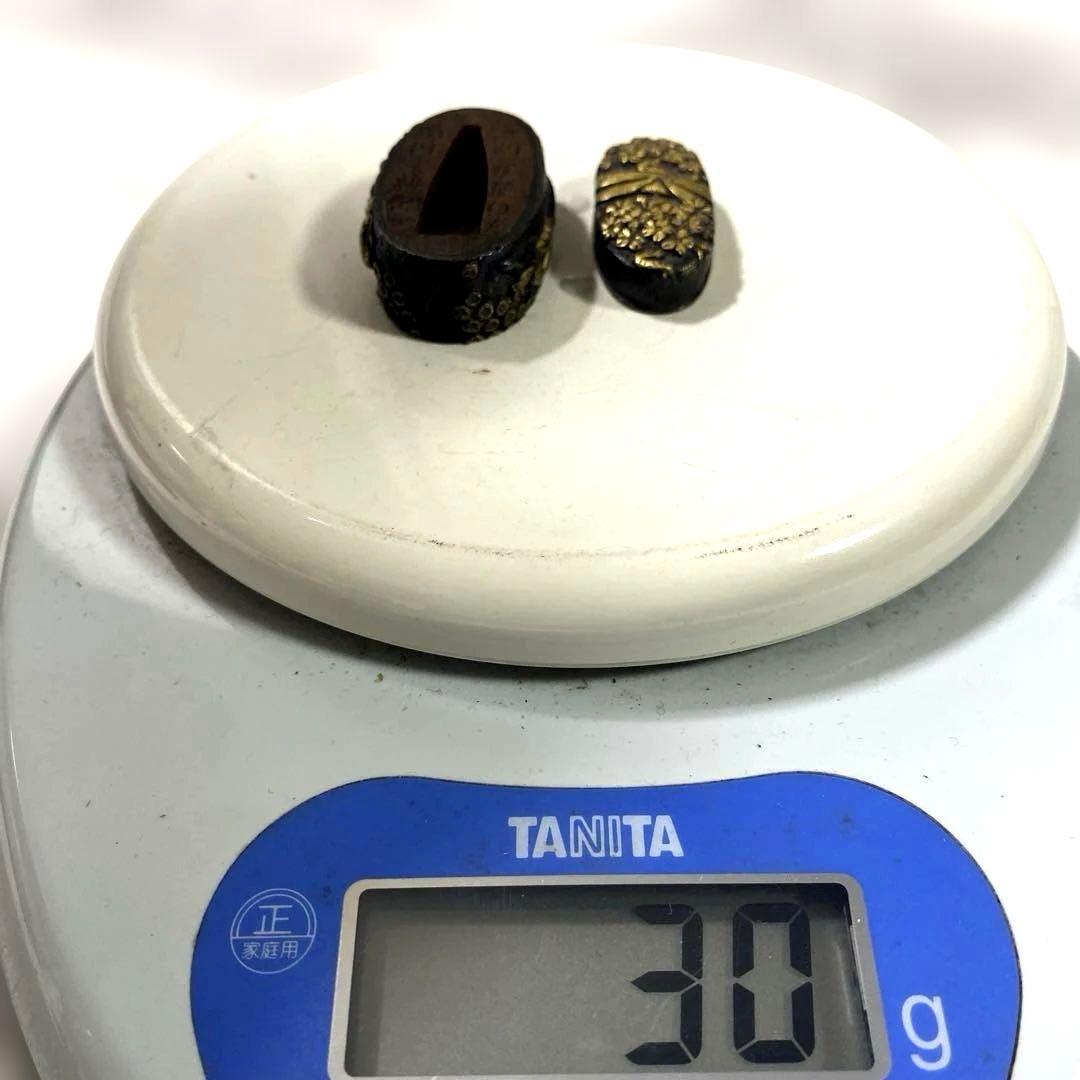 B-38 縁頭 金象嵌 在銘 武具 刀装具 刀 骨董品 美術品