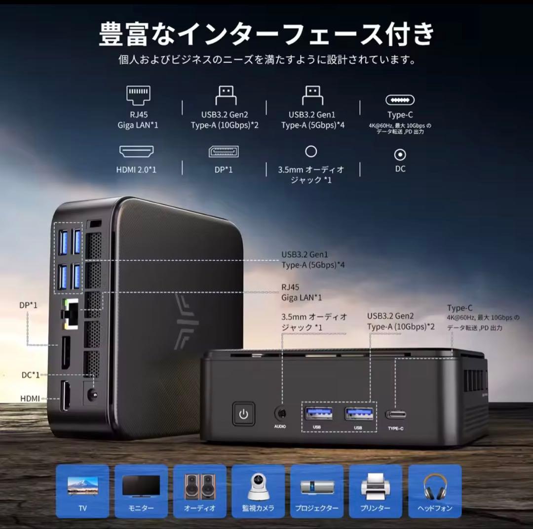 新品未開封NIPOGI ミニpc AMD Ryzen 5 7430U