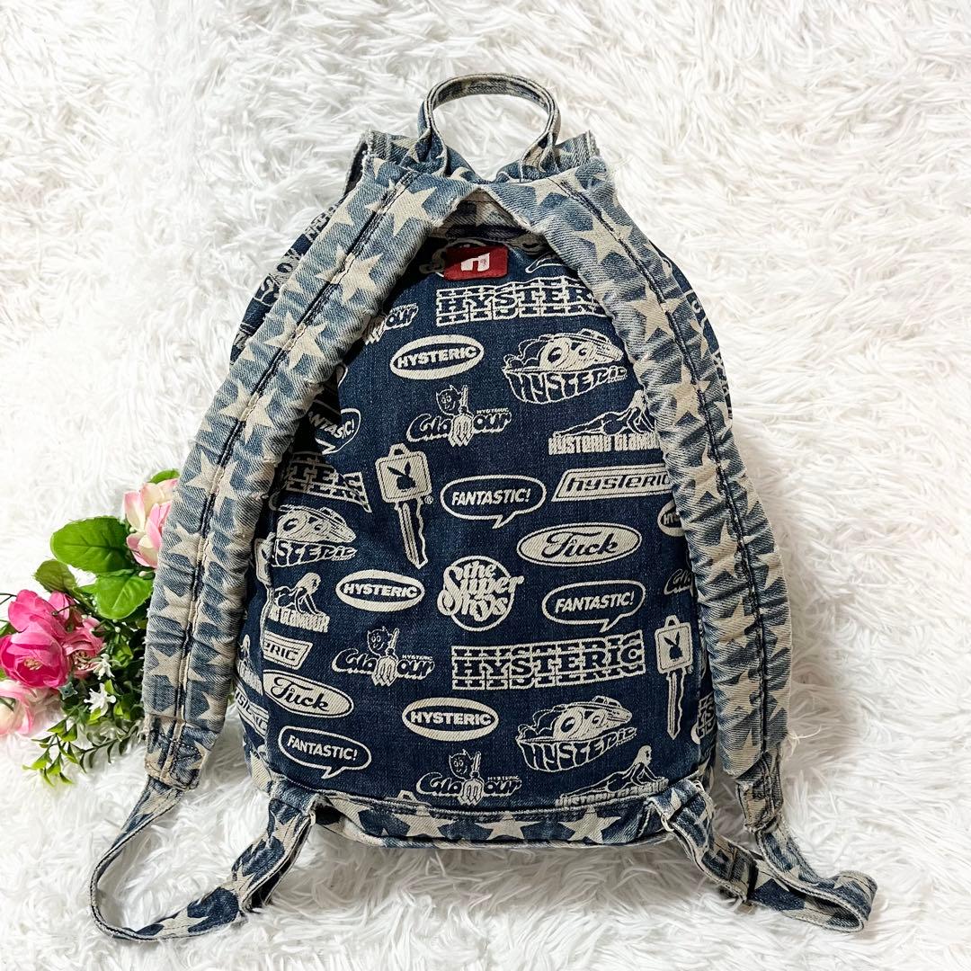 90年代 ヒステリックグラマー リュック 総柄 巾着 星 ロゴ オールド