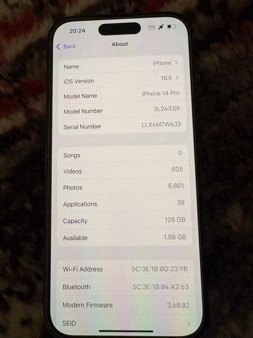 【最終値引】iPhone14Pro 128GB SIMフリー 残債なし 88%