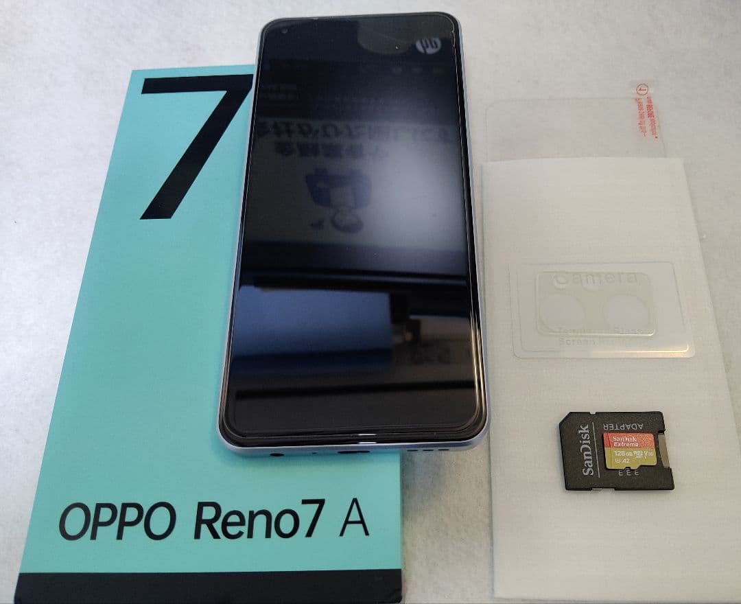 OPPO Reno7 ＋付属品（MicroSDカード128G・保護フィルム） OPPO Reno9 A Reno7 A フィルム 平面保護 さらさら アンチグレア 反射