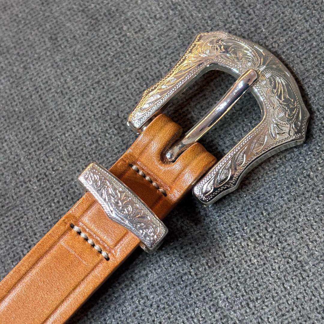 TORY LEATHER USA製 ウエスタンレザーベルト ナローベルト W34 - メルカリ