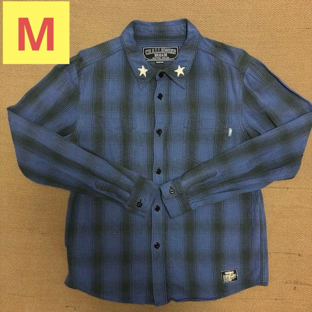 CHALLENGER/チャレンジャー 長袖ネルシャツ Mサイズ CHALLENGER（チャレンジャー） オンブレチェック長袖ネルシャツ : Nana