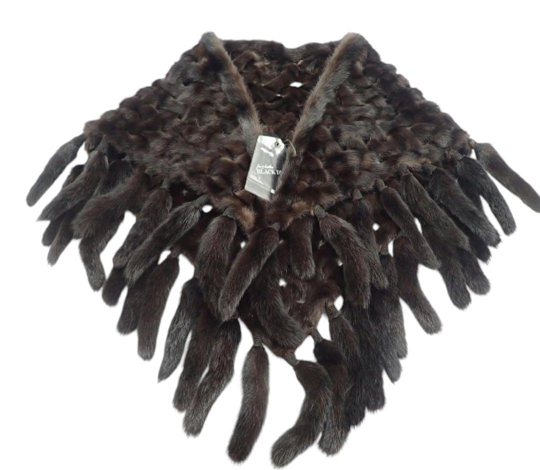 ☆未使用☆ ノーブル ブラックミンクストール ミンクファー S42 - メルカリ