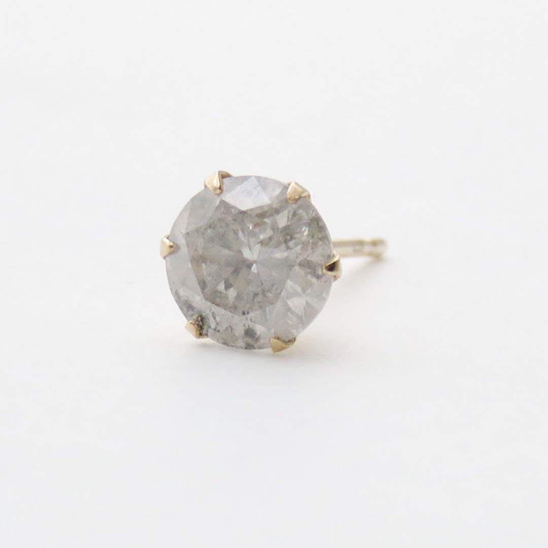C*T様 K10YG ダイヤモンド 0.52ct 片耳ピアス　新品　18金　0.