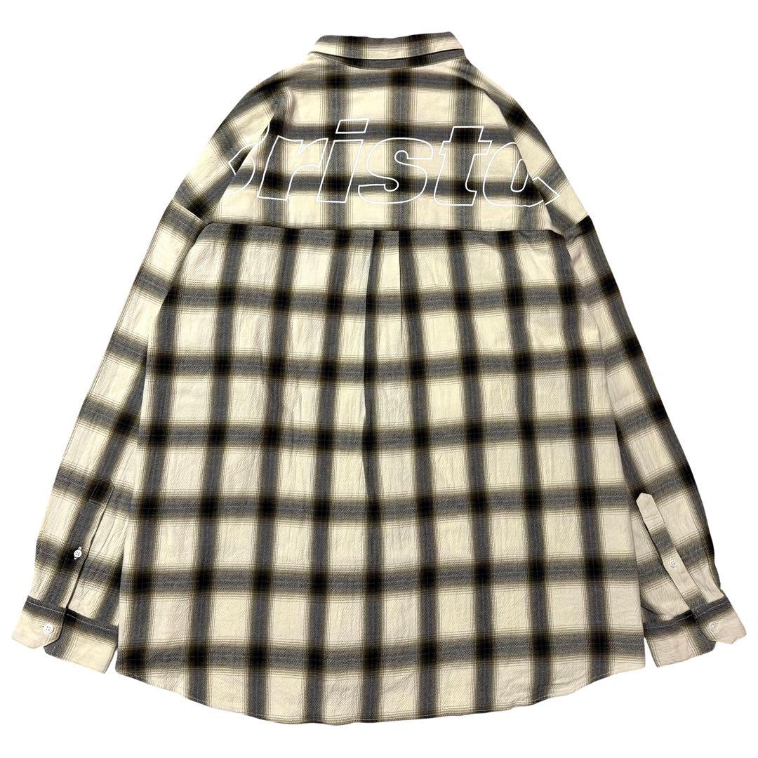 新品タグ付き FCRB 25SS ビッグ ロゴ チェック バギー シャツ XL