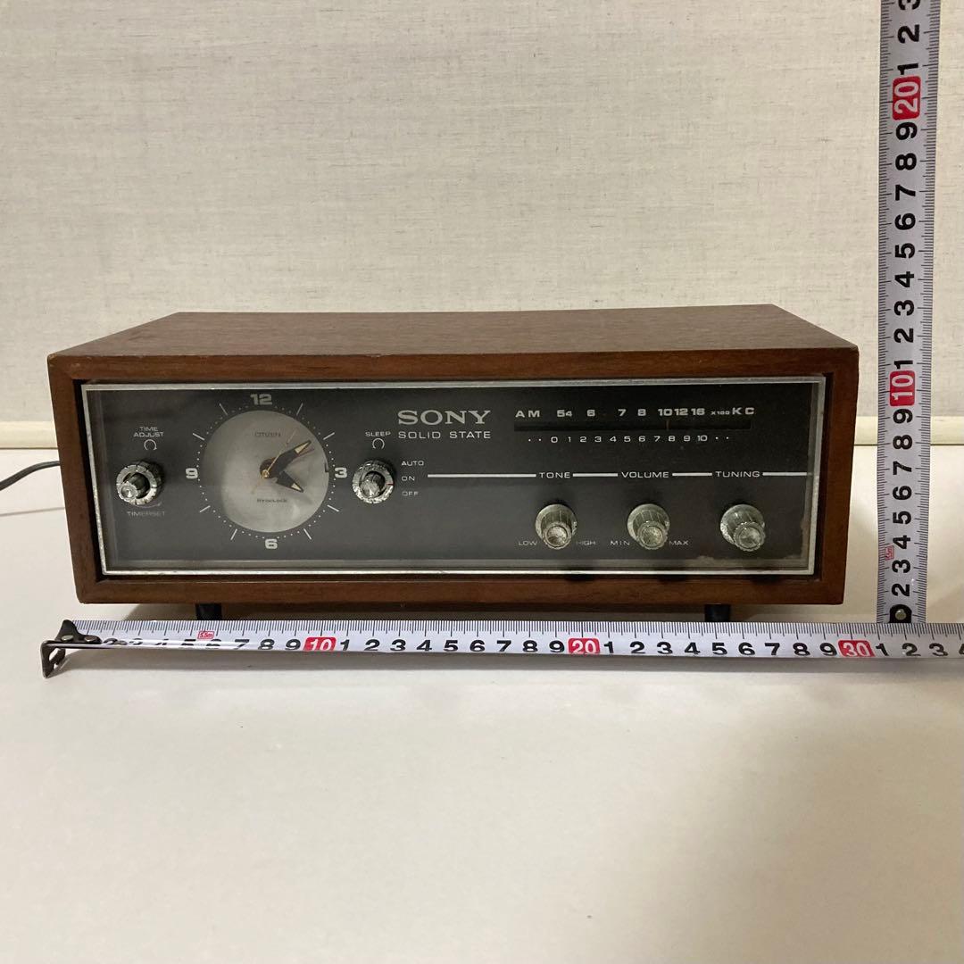 SONYクロックラジオ トランジスタ 8RC-49 西日本仕様 木製 レトロ