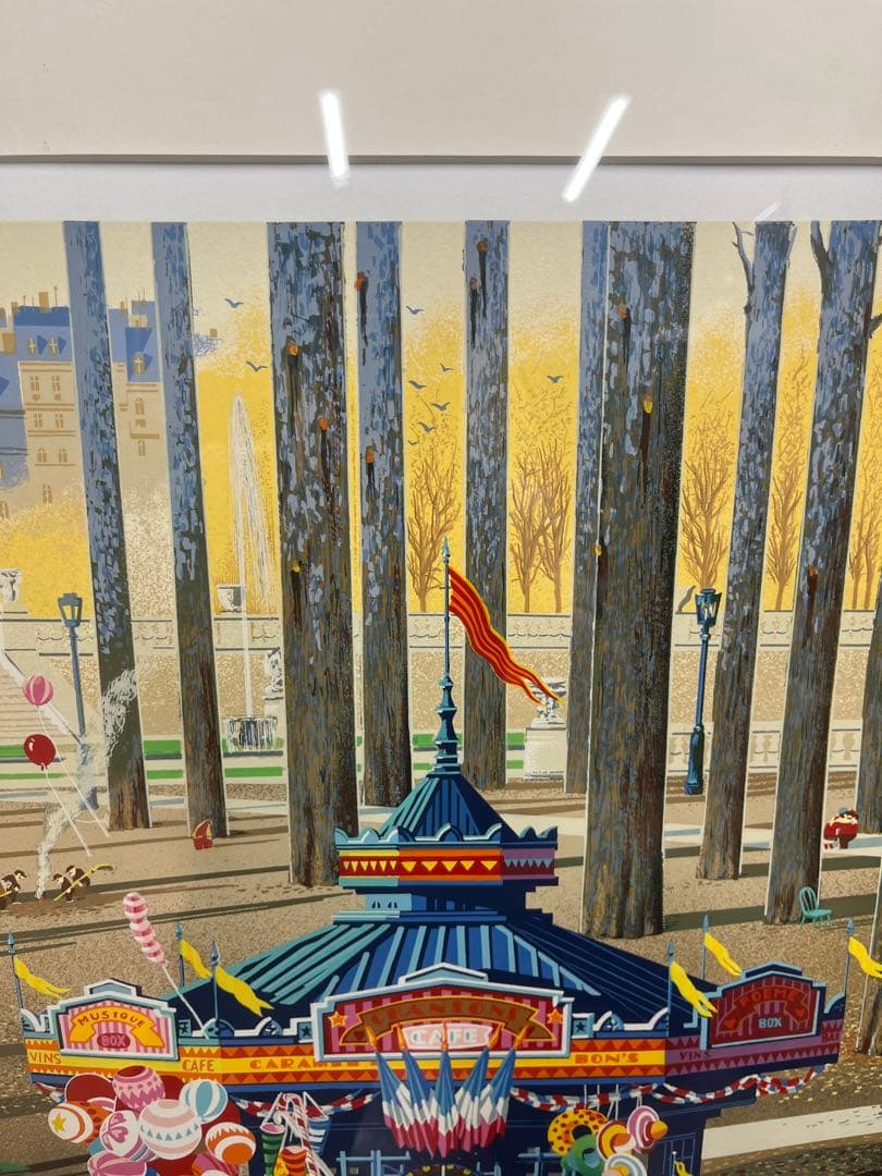 ヒロ・ヤマガタ シルクスクリーン作品 アコーディオンプレイヤー