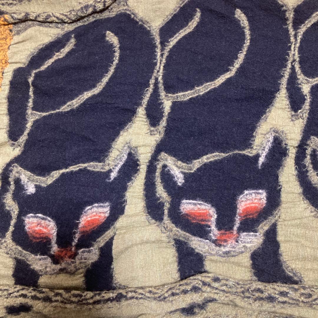 KAPITAL 猫 キャット 縮絨ウール マフラー ストール 美品 - メルカリ