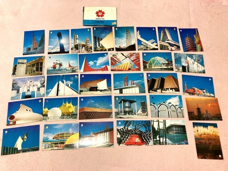 ☆レアもの!!「大阪万博～EXPO'70」絵はがき・32枚組・人類の進歩と