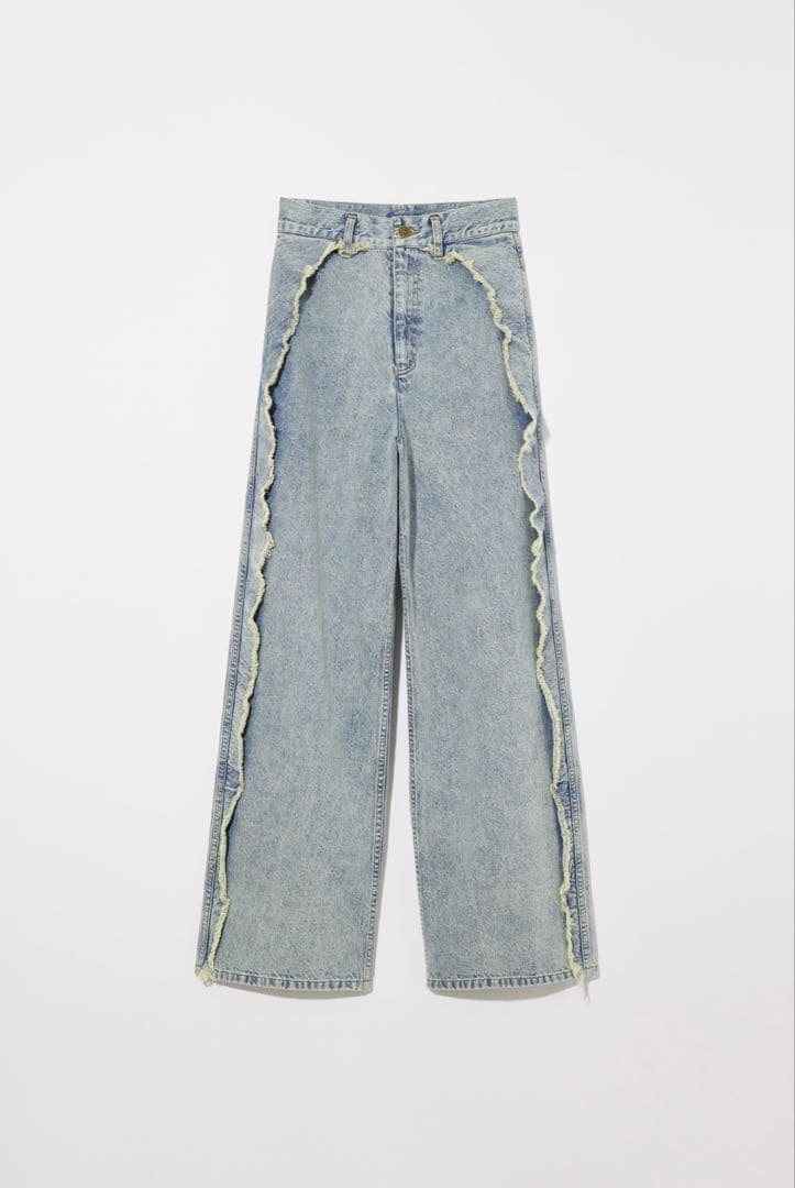 eaphi RUFFLE DETAIL DENIM PANTS