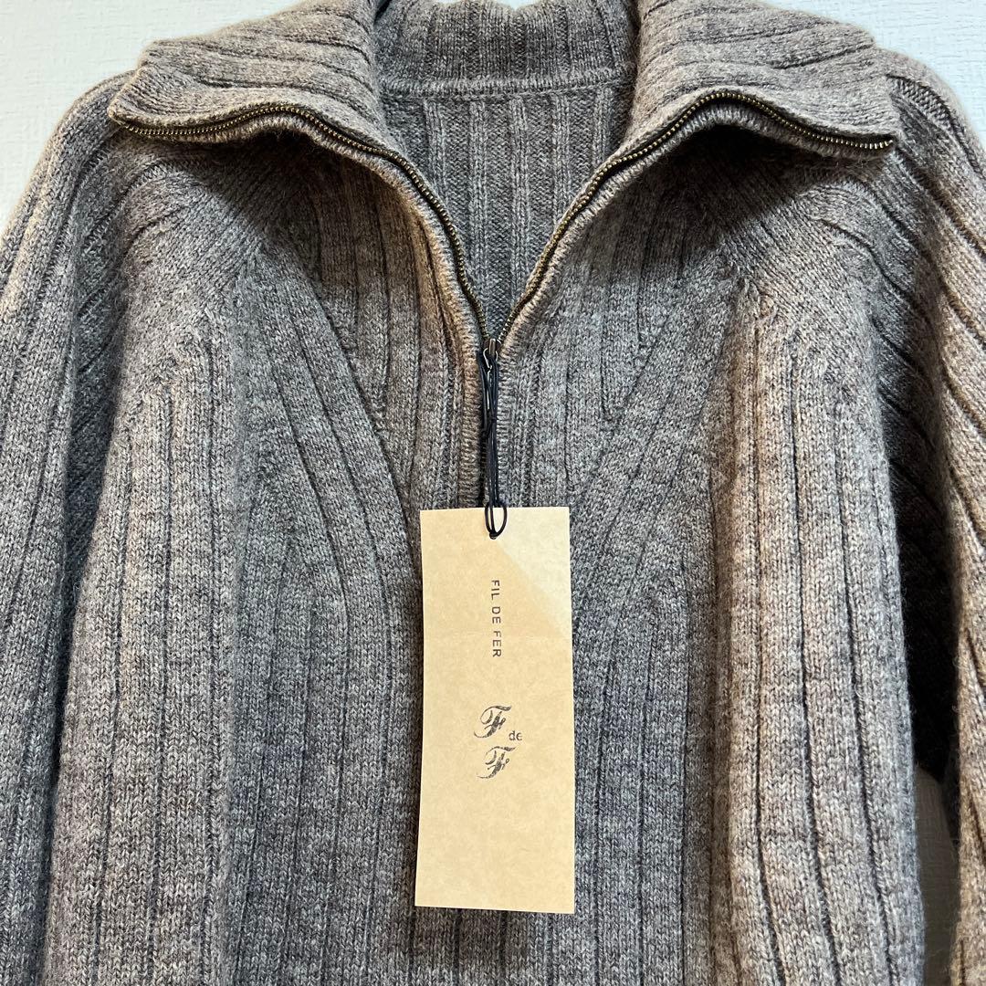 未使用品】フィルデフェール ハーフジップニット - メルカリ