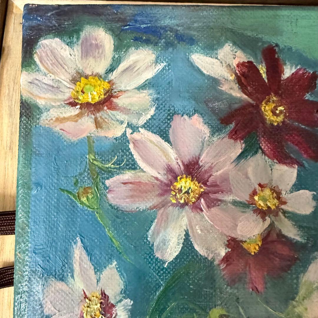 絵画 三岸節子 花 静物画 油絵 油彩 直筆 サイン入り - メルカリ