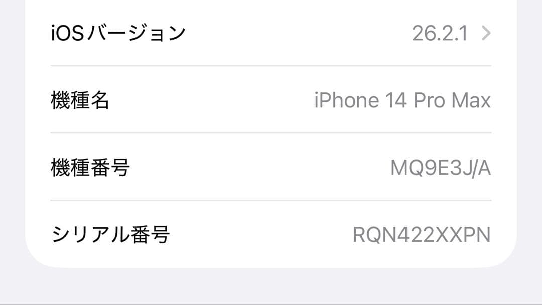 Apple iPhone 14 Pro Max 256Gドット欠け　iPhone