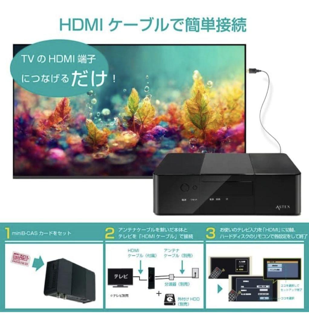 ハードディスクレコーダーTVチューナー内蔵地デジ・BS・CS対応 Wチューナー