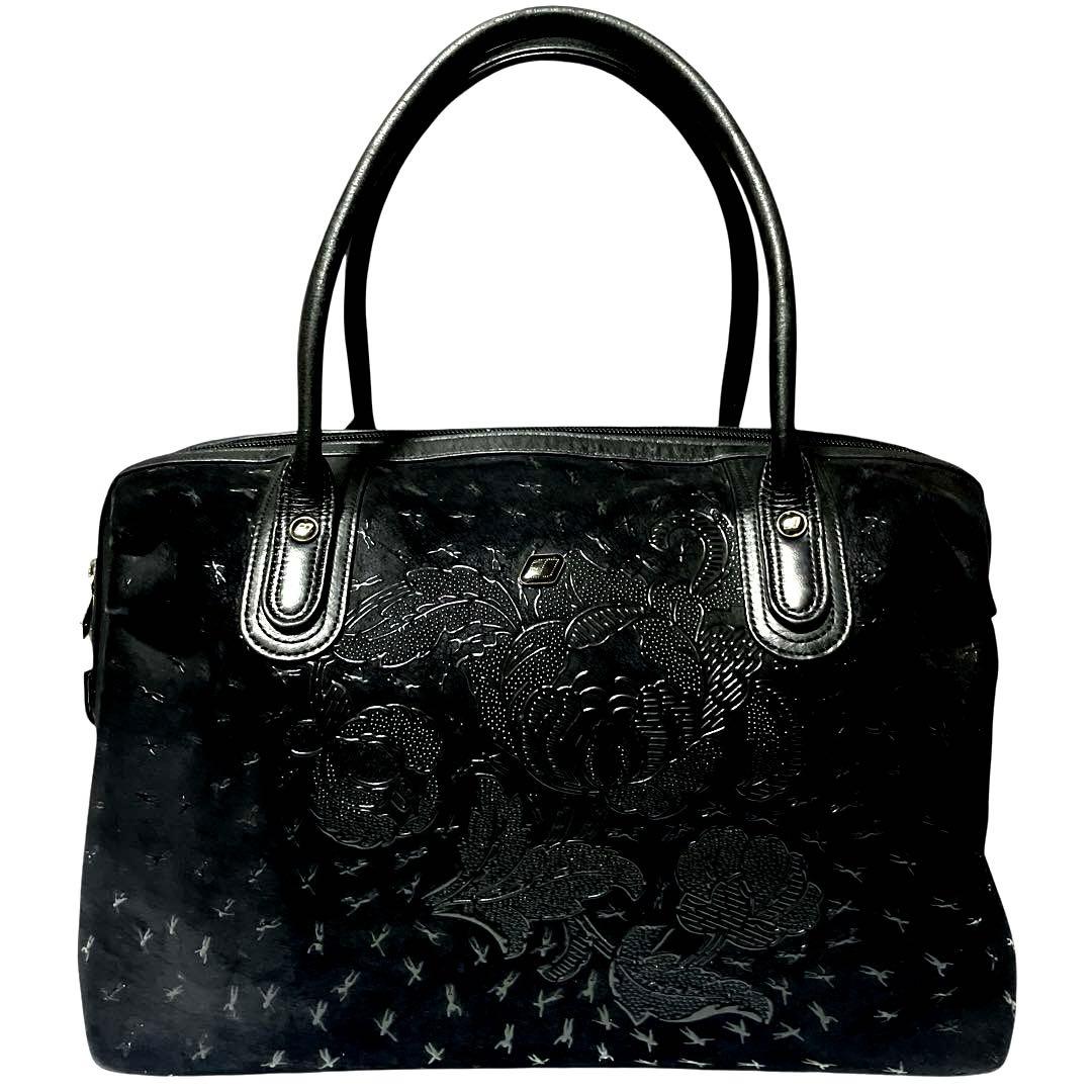 ✨️良品✨️ 印傳屋 総柄 ボストンバッグ ハンドルバッグ ✨️良品✨️ 印傳屋 総柄 ボストンバッグ ハンドルバッグ - メルカリ