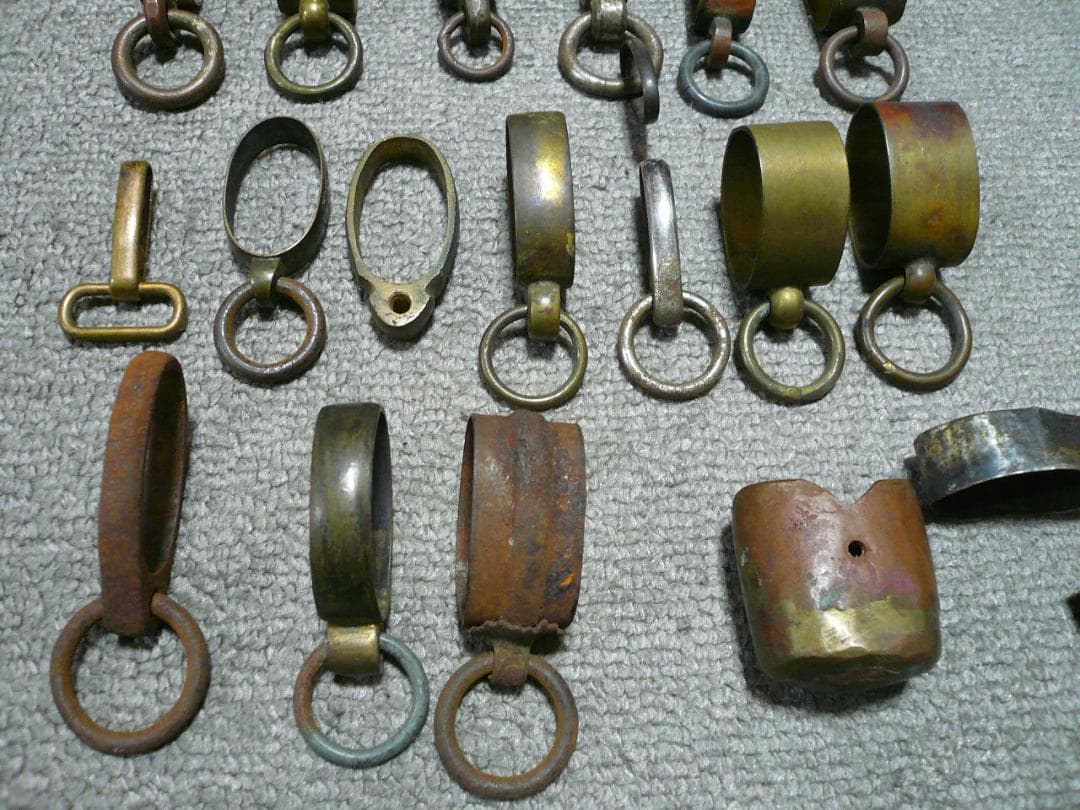 軍刀 金具 佩鐶 16個 旧日本軍 吊金 輪 カン 日本刀 まとめ