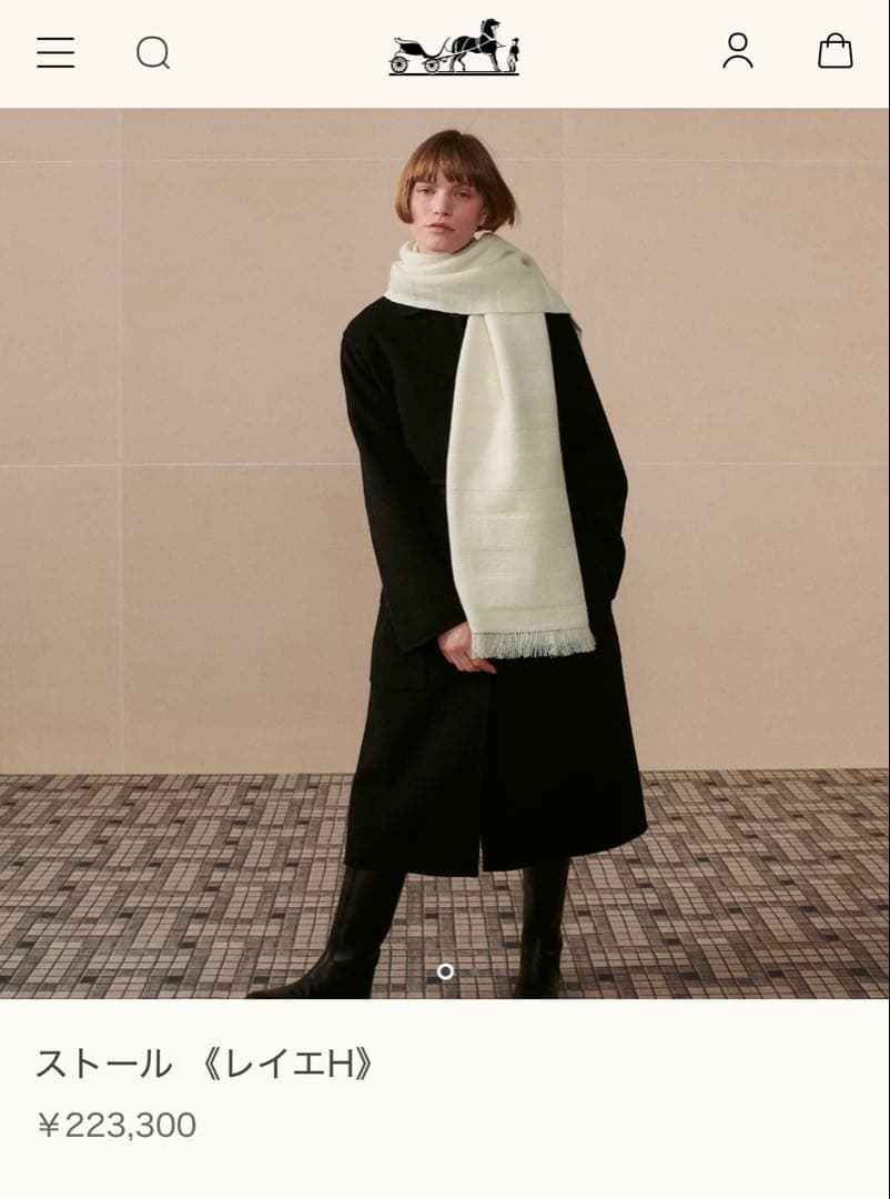 新品未使用・美品】エルメス ストール マフラー レイエH Rayee H