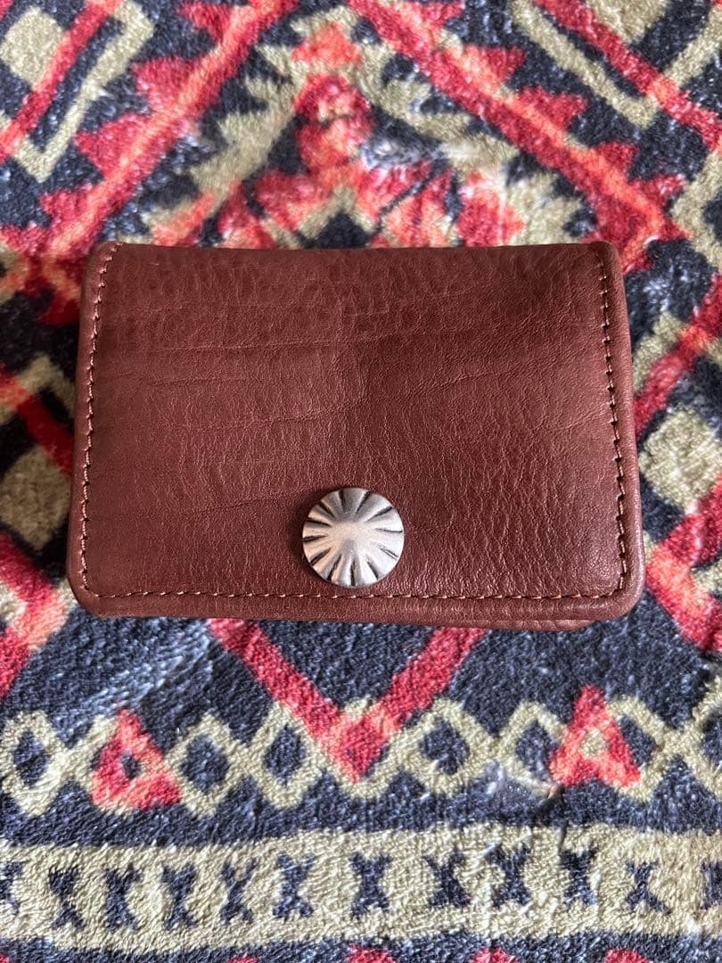 【美品】RRL ダブルアールエル レザー 小銭入れ ダブルアールエル) RRL カービング レザー コインケース 小銭いれ