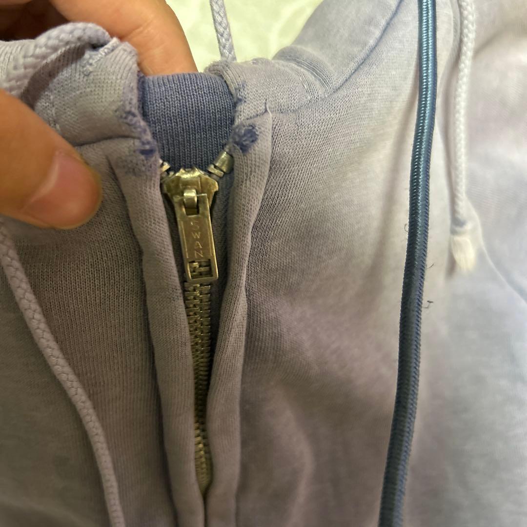 破格】鬼フェード60sスウェット茄子紺フルジップパーカー - メルカリ